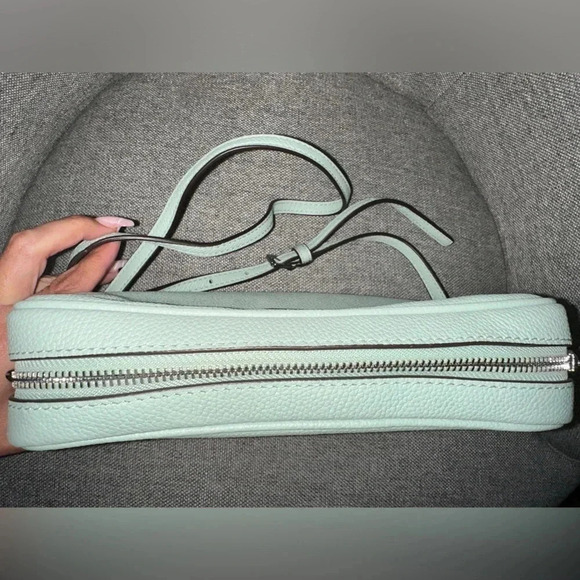 Michael Kors Fulton Mint Pink Pebbled Leather Crossbody Bag - NWT - Picture 6 of 7